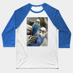 Blue Budgies Baseball T-Shirt